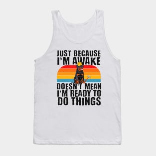 Construction Carpentry Jobs Just Because Im Awake Tank Top